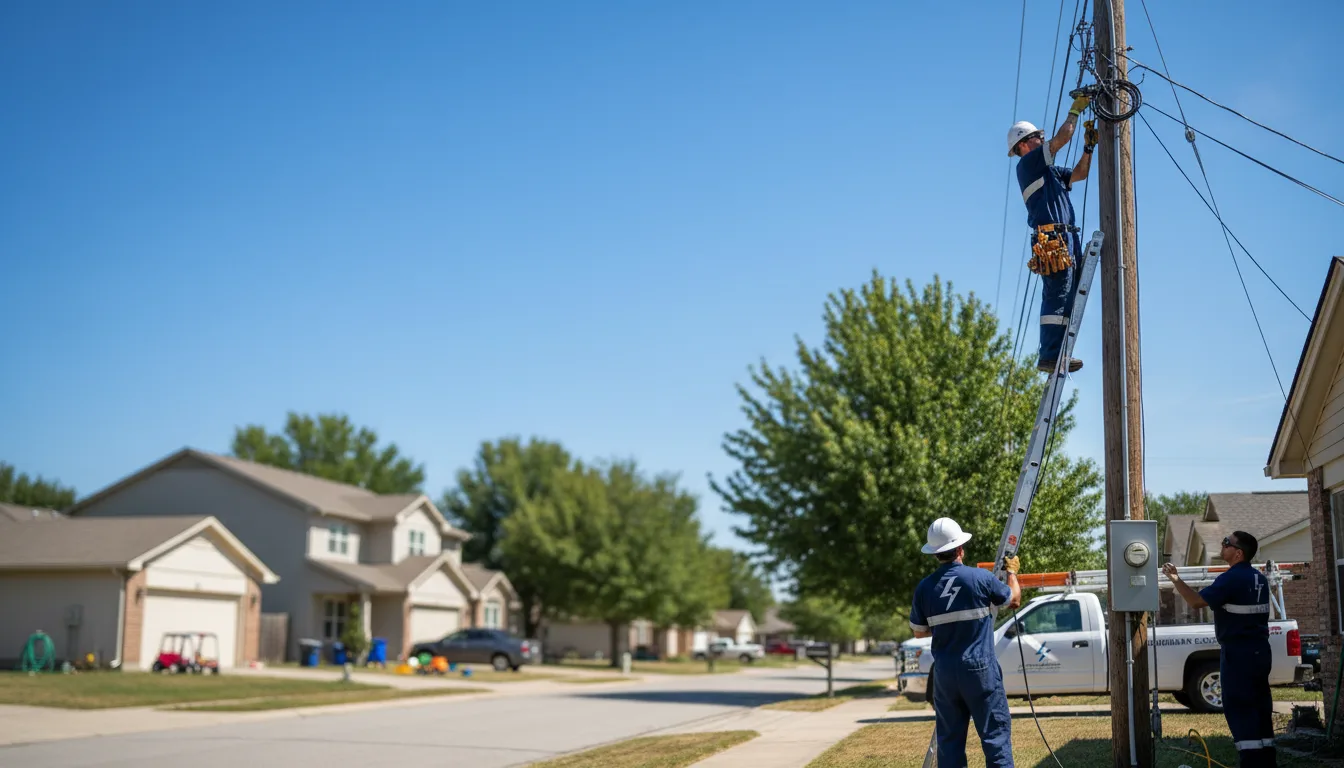 Residential electrician providing installation services in Hineston, LA